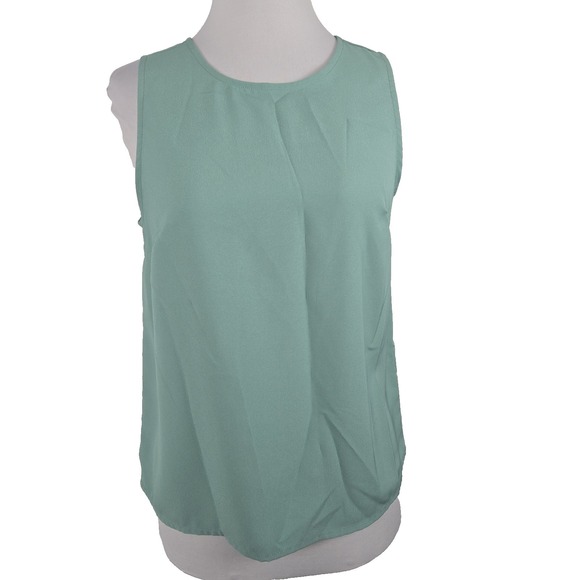 J.CREW Tops - J.Crew Women's Top XS Sleeveless Mint Green Style # BY429 Blouse Matte Satin